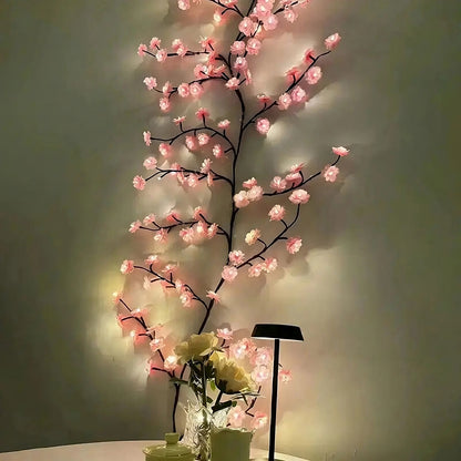 Lámpara de flores de ratán plegable DIY Bonito regalo decorativo para la familia